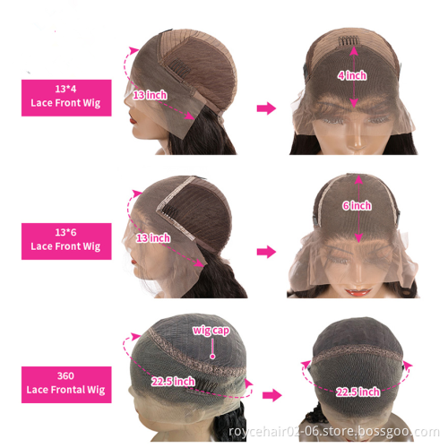 Wholesale 100% Brazilian Mink Human Hair Swiss Lace Frontal Kinky Straight  HD Full Lace Closure Wig With Baby Hair